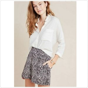 NWT Anthropologie Bl-nk Narina snakeskin printed shorts Medium